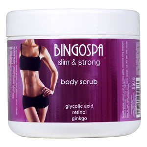 Body scrub kwas glikolowy, retinol , miłorząb BINGOSPA slim & strong
