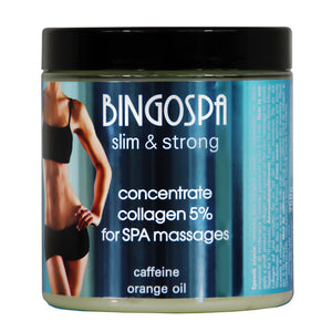 Koncentrat kolagen w żelu do masażu SPA z kofeiną i olejkiem pomarańczowym BINGOSPA slim & strong