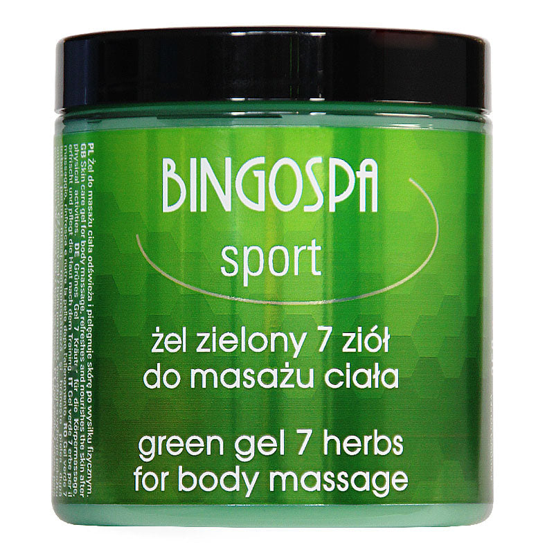 Żel zielony 7 ziół do masażu ciała BINGOSPA sport
