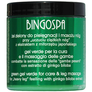 Żel zielony do masażu nóg z ekstraktem z miłorzębu japońskiego BINGOSPA