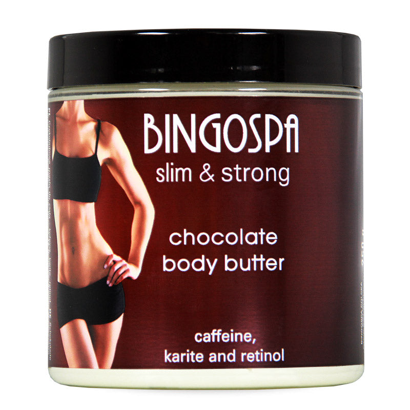 Czekoladowe masło do ciała z kofeiną, karite i retinolem BINGOSPA slim & strong